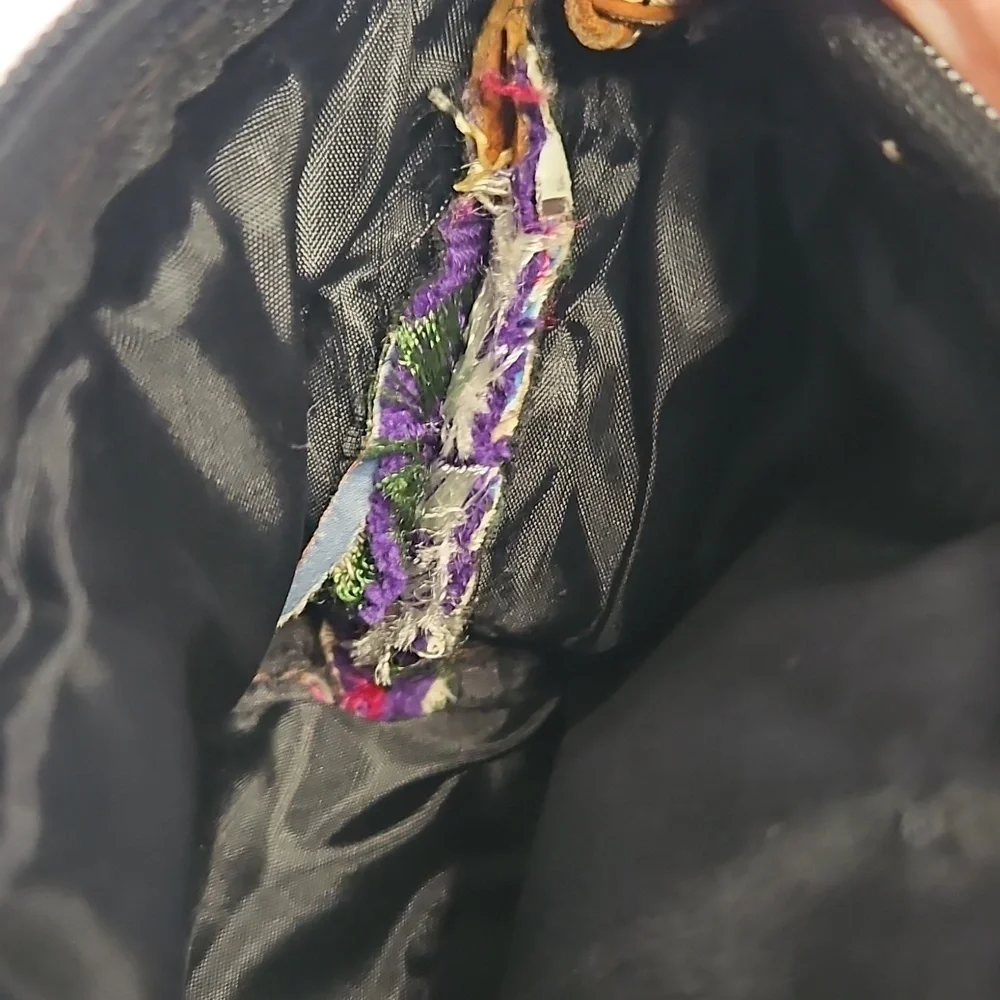 Embroidered Floral Crossbody Bag